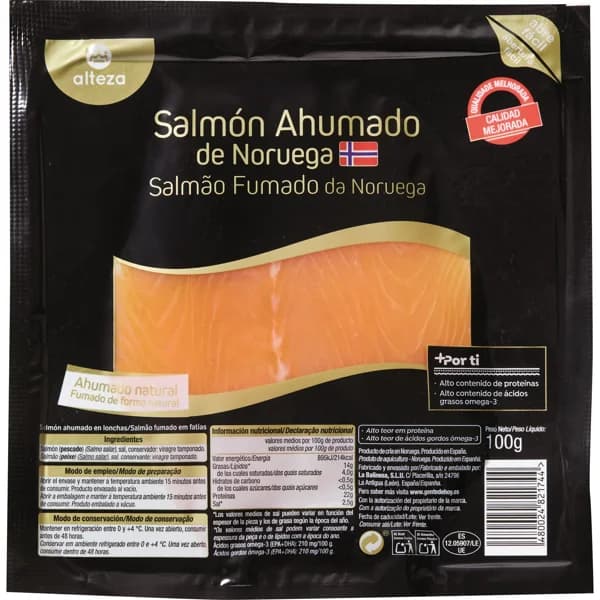 Salmon Ahumado Lonchas - 0.1 kg - Imagen del producto en Findit