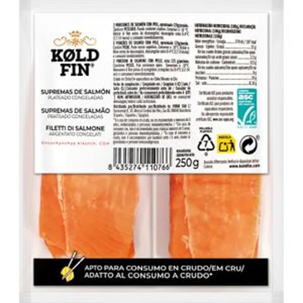 Supremas Salmón Plateado - 0.23 kg - Imagen del producto en Findit