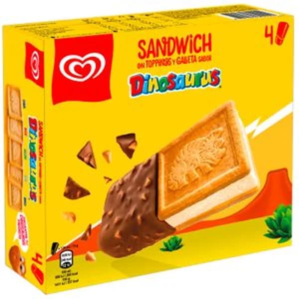 Sandwich Dinosaurus Pack de 4 - 0.29 kg - Imagen del producto en Findit