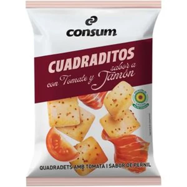 Cuadraditos Tomate y Sabor a Jamón - 0.11 kg - Imagen del producto en Findit