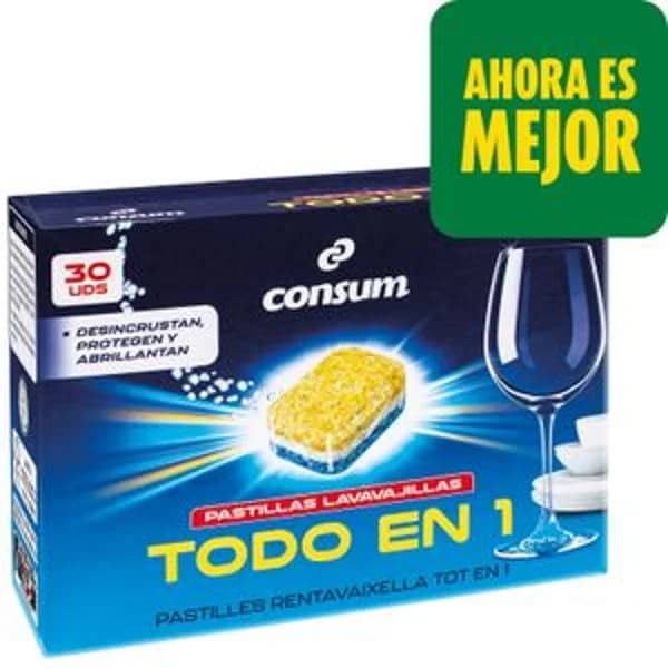 Pastillas Lavavajillas Todo en 1 - 29.5 ud - Imagen del producto en Findit