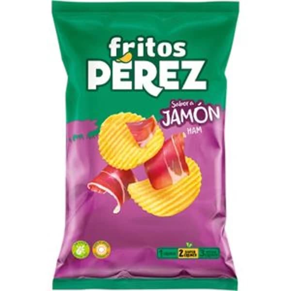 Patatas Fritas Onduladas Sabor Jamón - 0.11 kg - Imagen del producto en Findit
