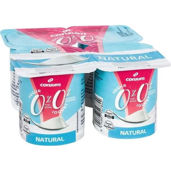 Yogur 00% Natural Pack de 4 Unidades - 0.5 kg - Imagen del producto en Findit