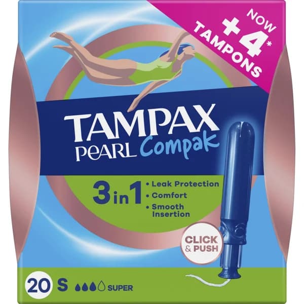 Tampon Super Compak Pearl - 19.83 ud - Imagen del producto en Findit