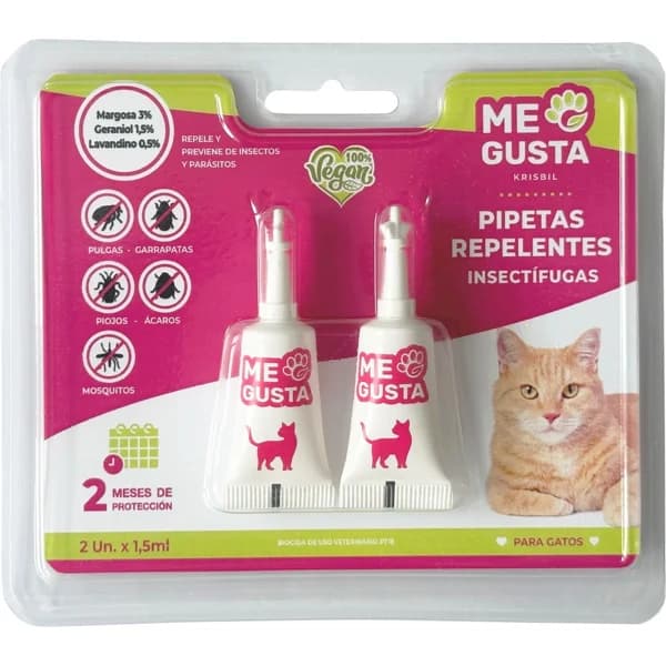Pipeta Repelente Insectos Para Gatos - 2 ud - Imagen del producto en Findit