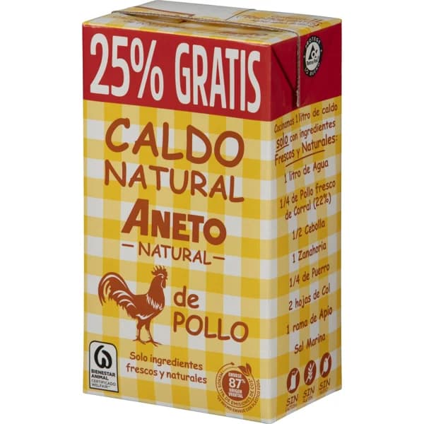 Caldo Natural de Pollo 750Ml+250Ml Gratis - 0.75 l - Imagen del producto en Findit