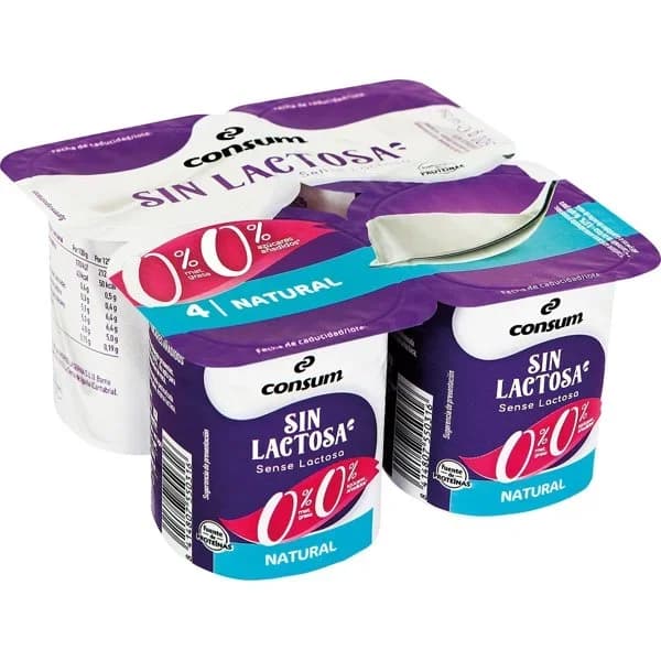 Yogur Natural 00% sin Lactosa - 0.5 kg - Imagen del producto en Findit