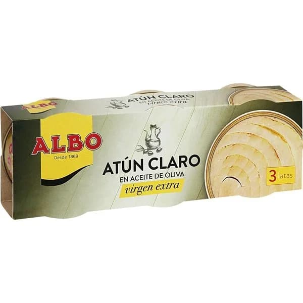 Atún claro aceite de oliva virgen extra 3x65 g - 0.2 kg - Imagen del producto en Findit