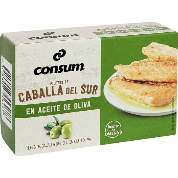Filetes de Caballa en Aceite de Oliva - 0.08 kg - Imagen del producto en Findit