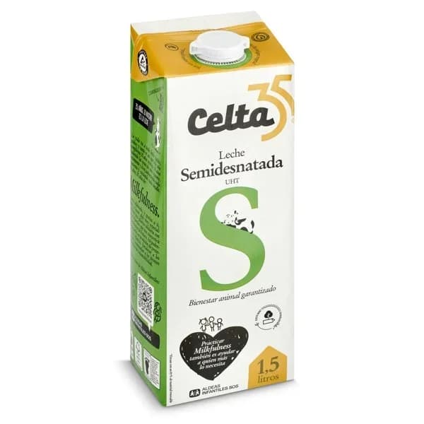 Leche semidesnatada CELTA, brik 1,5 litros - 1.5 l - Imagen del producto en Findit