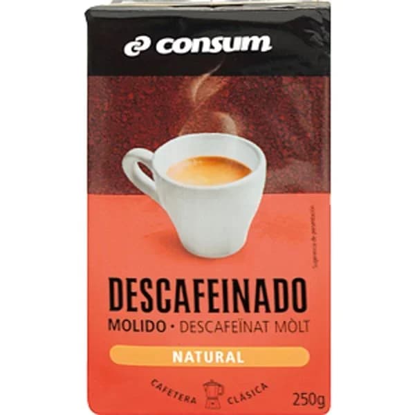 Café Descafeinado Molido Natural - 0.25 kg - Imagen del producto en Findit