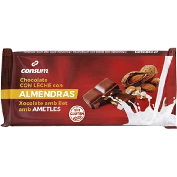 Chocolate con Leche con Almendras - 0.15 kg - Imagen del producto en Findit