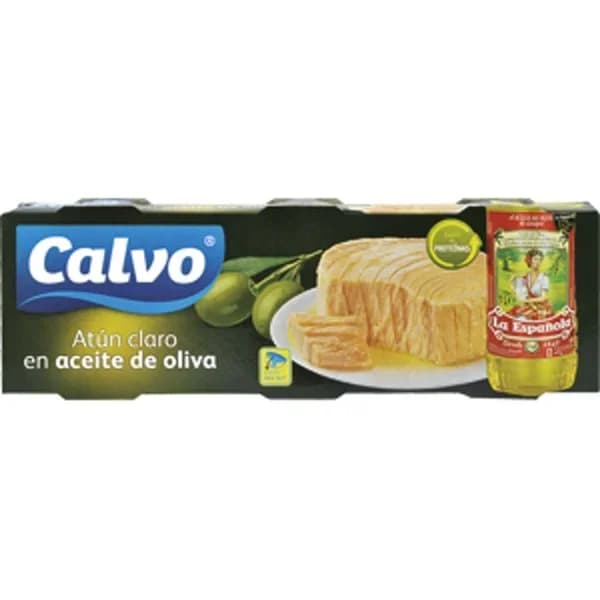 Atún claro en aceite de oliva La Española CALVO, pack 3x100 g - 0.16 kg - Imagen del producto en Findit