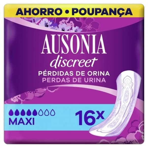 Compresa maxi AUSONIA DISCREET, paquete 16 uds - 12.12 ud - Imagen del producto en Findit