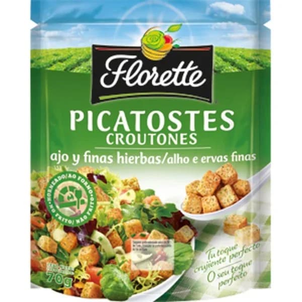 Picatostes de ajo-finas hierbas FLORETTE, bolsa 70 g - 0.07 kg - Imagen del producto en Findit