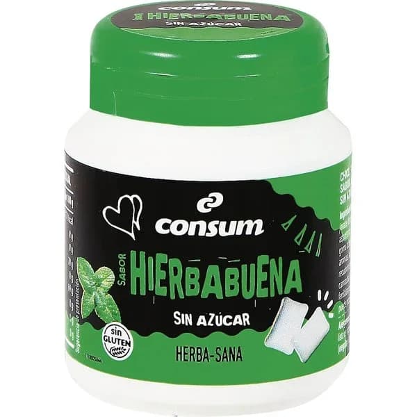 Chicle Hierbabuena sin Azúcar Bote - 0.1 kg - Imagen del producto en Findit