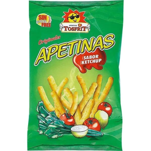 Apetinas sabor ketchup Tosfrit bolsa 90 g - 0.09 kg - Imagen del producto en Findit