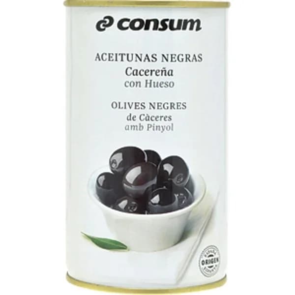 Aceitunas Negras Hueso Lata - 0.18 kg - Imagen del producto en Findit