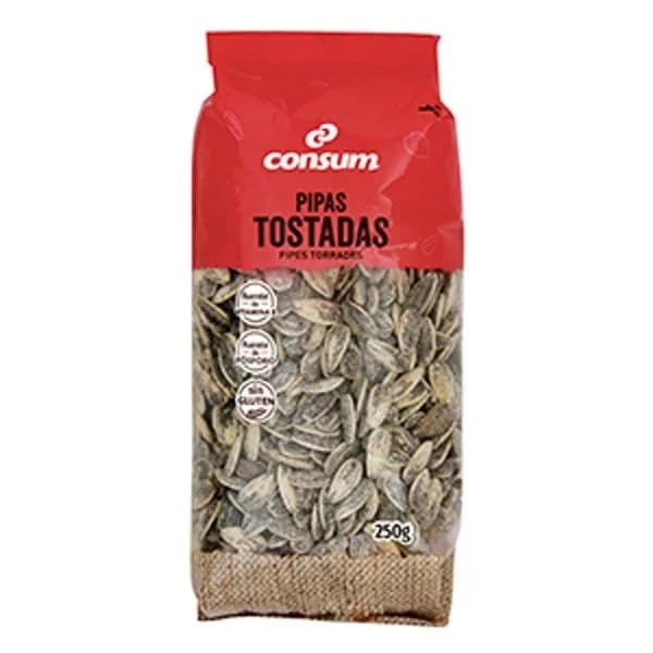 Pipas Tostadas con Sal Bolsa - 0.25 kg - Imagen del producto en Findit