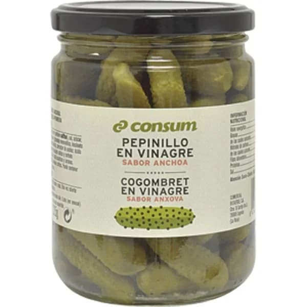 Pepinillos Finos Sabor Anchoa Frasco - 0.23 kg - Imagen del producto en Findit