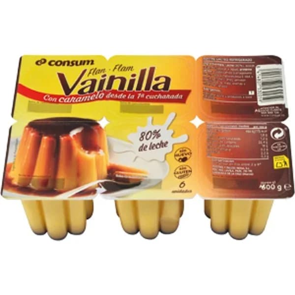 Flan de Vainilla Pack de 6 Unidades - 0.6 kg - Imagen del producto en Findit