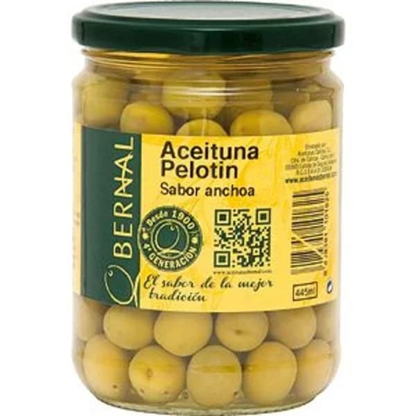 Aceituna Pelotín Sabor Anchoa - 0.25 kg - Imagen del producto en Findit