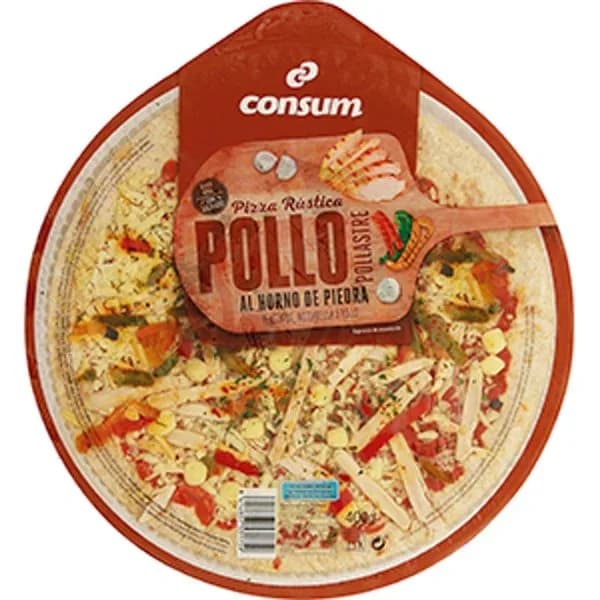 Pizza Pollo Masa Rústica al Horno de Piedra - 0.4 kg - Imagen del producto en Findit