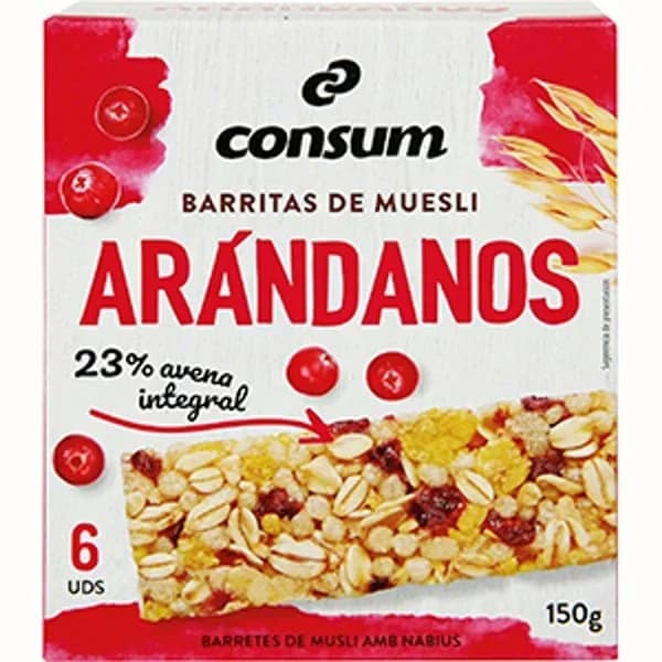 Barrita Muesli con Arándanos 6U - 0.15 kg - Imagen del producto en Findit