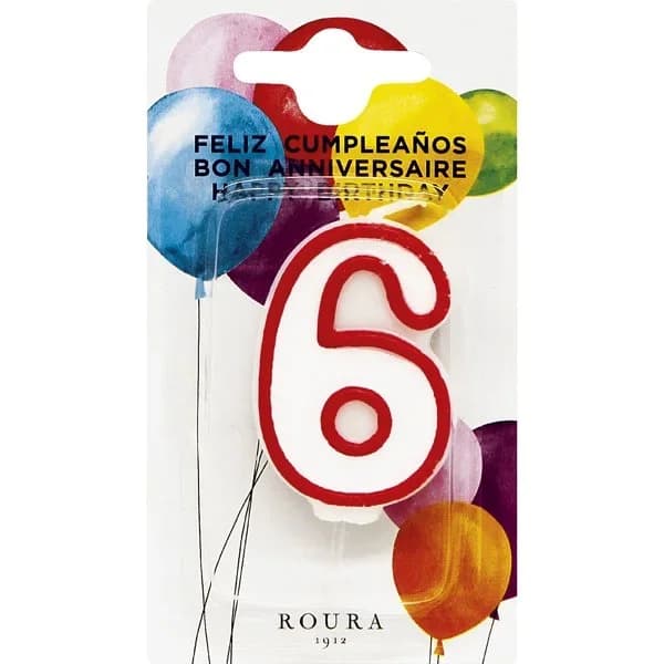 Vela Cumpleaños 6 - 0.09 kg - Imagen del producto en Findit