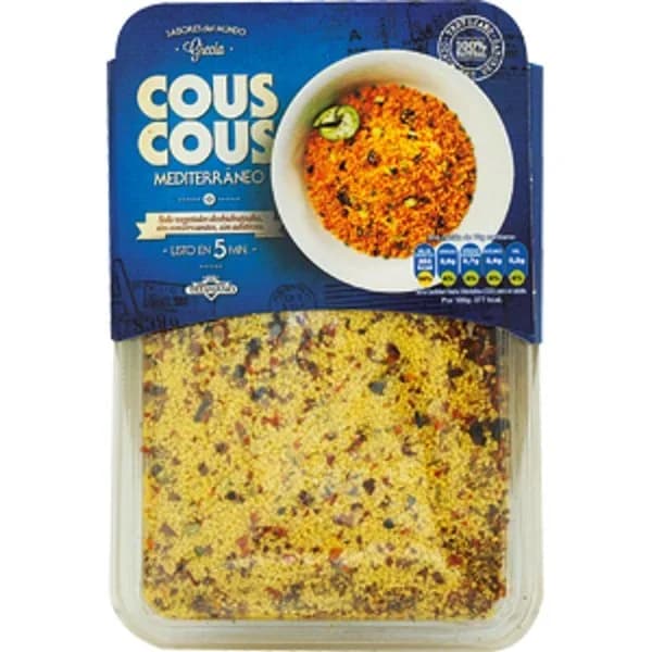 Cous-Cous Mediterráneo, bandeja 300 g - 0.3 kg - Imagen del producto en Findit