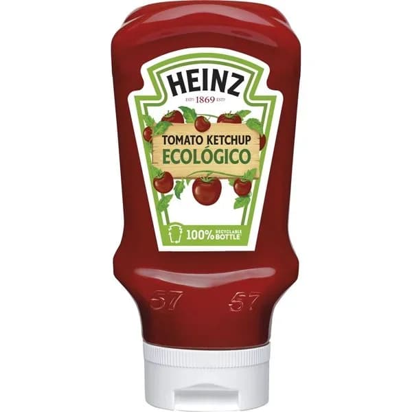 Ketchup ecológico HEINZ, bocabajo 580 g - 0.58 kg - Imagen del producto en Findit