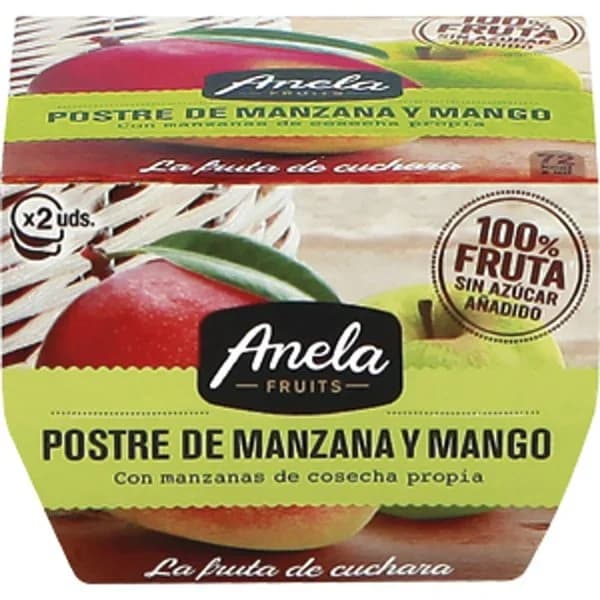 Postre de manzana y mango ANELA, pack 2x100 g - 0.2 kg - Imagen del producto en Findit