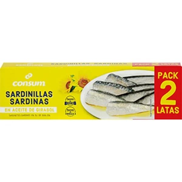 Sardinilla en Aceite de Girasol Pack de 2 - 0.13 kg - Imagen del producto en Findit