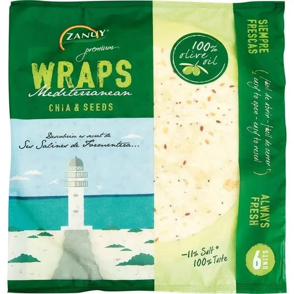 Wraps Semillas Paqueta 6 Unidades - 0.24 kg - Imagen del producto en Findit