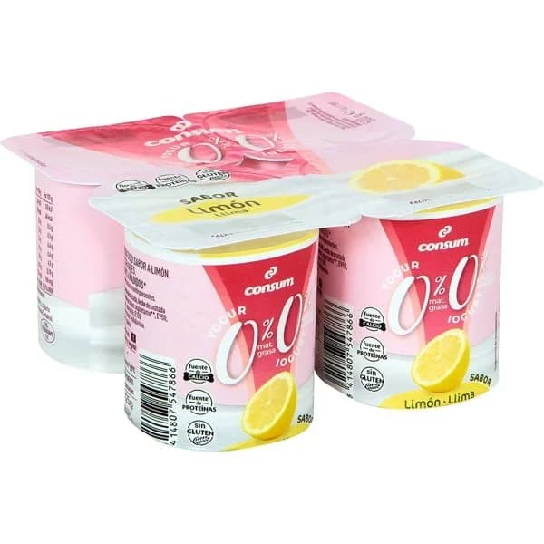 Yogur 00% Sabor Limón Pack de 4 Unidades - 0.5 kg - Imagen del producto en Findit