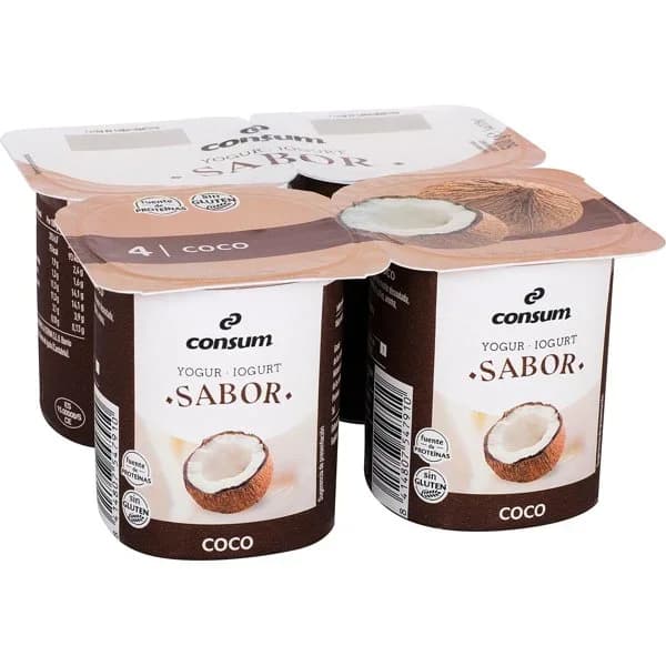 Yogur Sabor Coco Pack de 4 Unidades - 0.5 kg - Imagen del producto en Findit