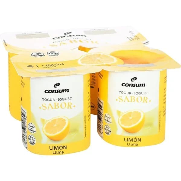 Yogur Sabor Limón Pack de 4 Unidades - 0.5 kg - Imagen del producto en Findit
