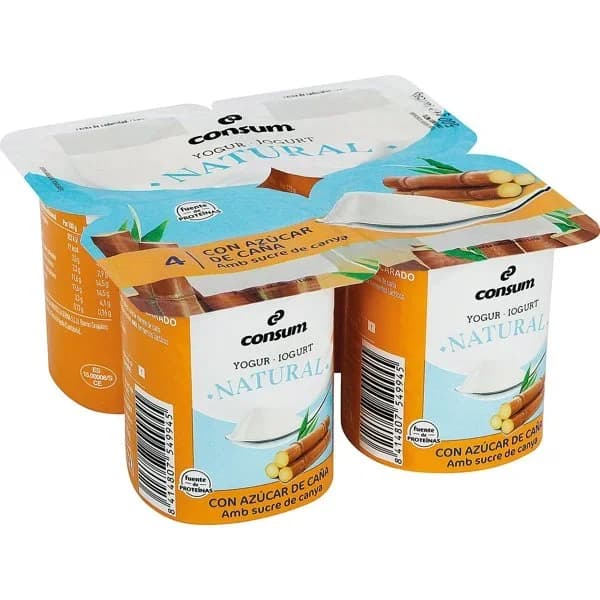 Yogur Natural con Azúcar de Caña - 0.5 kg - Imagen del producto en Findit