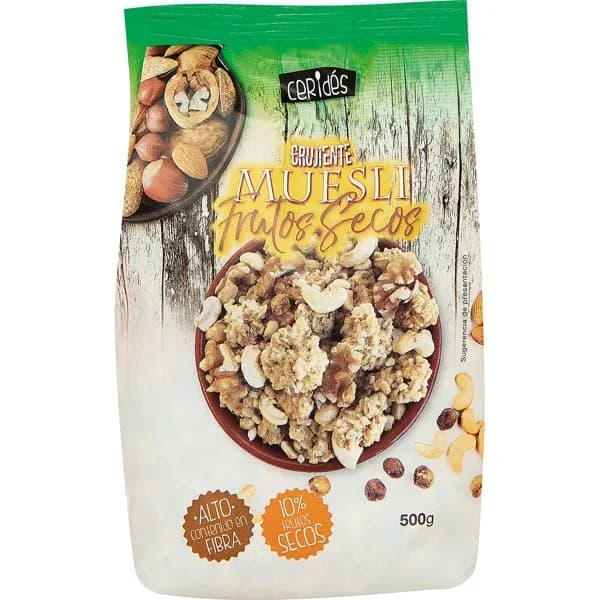 Muesli Frutos Secos Crujiente - 0.44 kg - Imagen del producto en Findit
