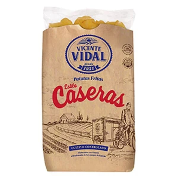 Patatas Fritas Lisas Caseras Bolsa Papel - 0.25 kg - Imagen del producto en Findit