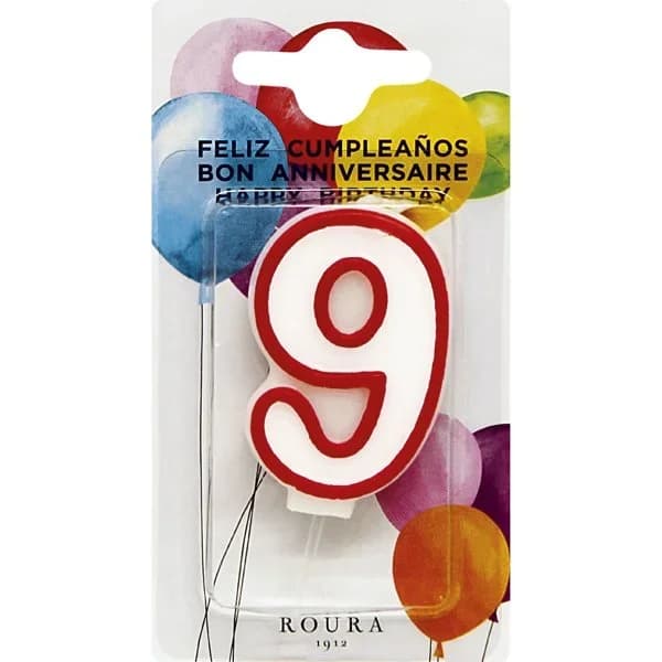 Vela Cumpleaños 9 - 0.09 kg - Imagen del producto en Findit