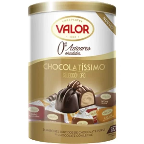 Chocolatissimo sin azúcares añadidos Oro VALOR, lata 200 g - 0.2 kg - Imagen del producto en Findit