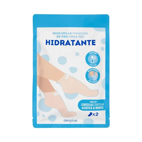 Mascarilla de pies hidratante Deliplus con centella asiática & mentol - 0.04 kg - Imagen del producto en Findit