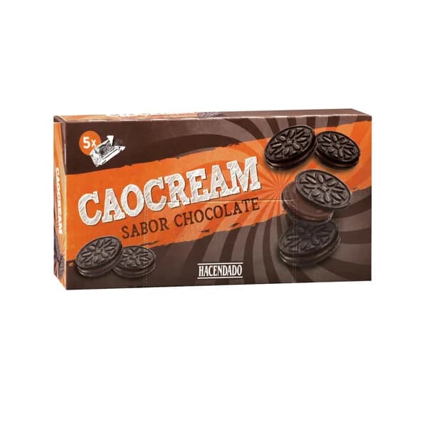 Galletas de cacao Caocream Hacendado rellena de crema chocolate - 0.22 kg - Imagen del producto en Findit