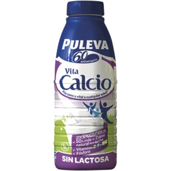 Leche semidesnatada Vita Calcio Puleva sin lactosa brik 1 l. - 1 l - Imagen del producto en Findit