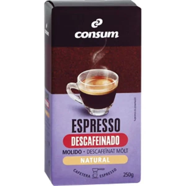 Café Molido Espresso Descafeinado Natural - 0.25 kg - Imagen del producto en Findit