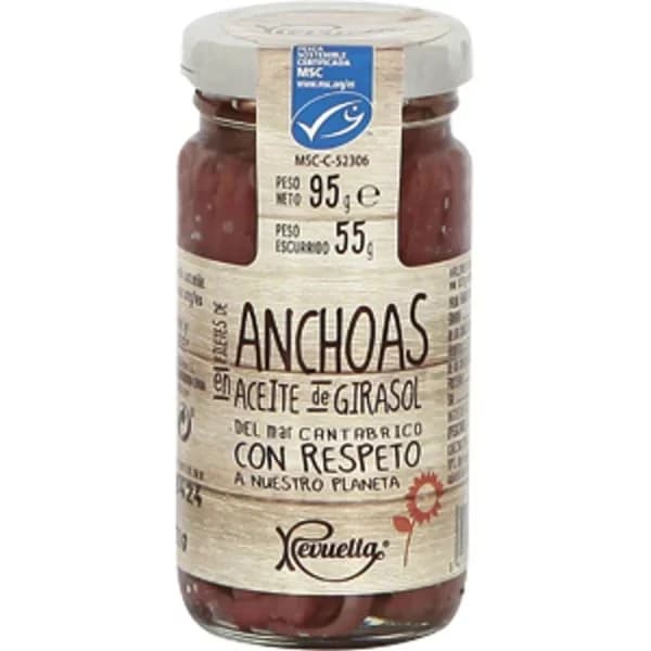 Filete Anchoa Cantábrico Aceite Girasol MSC Tarro - 0.06 kg - Imagen del producto en Findit