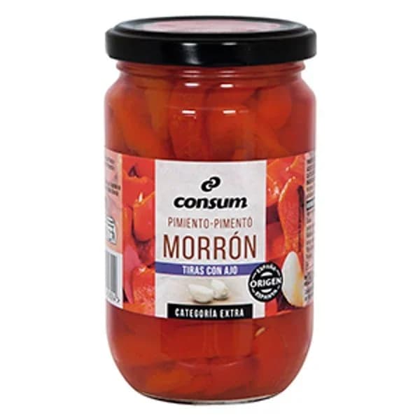 Pimiento Tiras con Ajo Frasco - 0.19 kg - Imagen del producto en Findit