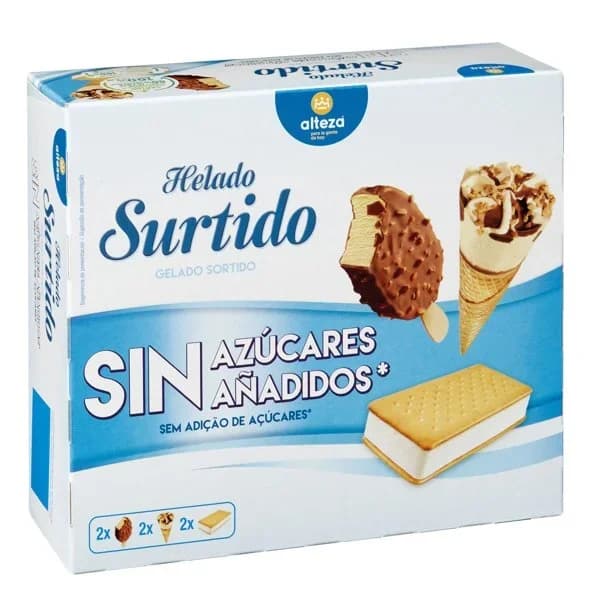 Helado Surtido Sin Azúcar Añadido - 1 ud - Imagen del producto en Findit