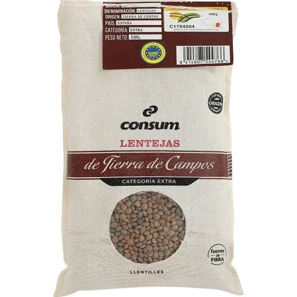Lentejas IGP de Tierra de Campos - 0.5 kg - Imagen del producto en Findit